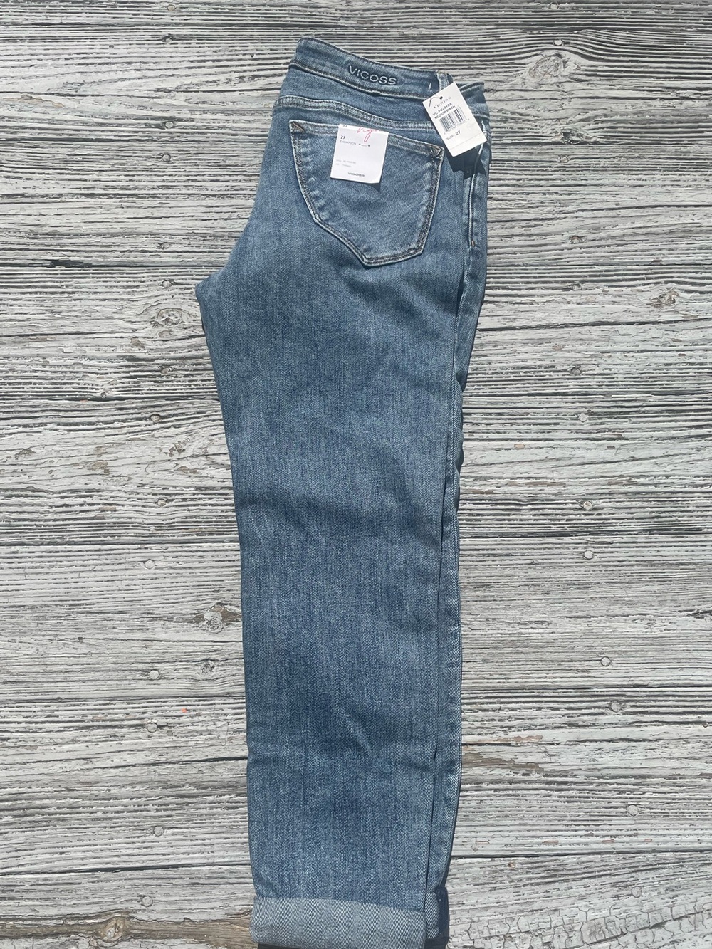 VIGOSS women’s Thompson boyfriend Classic Blue Denim Jeans size:2